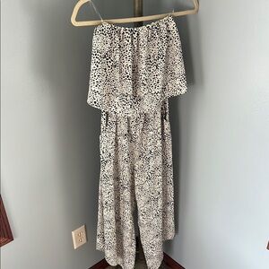 Stylish Black and White Jumpsuit size M